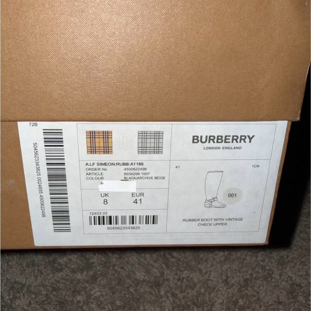 Burberry Rain Boots - Picture 3 of 4